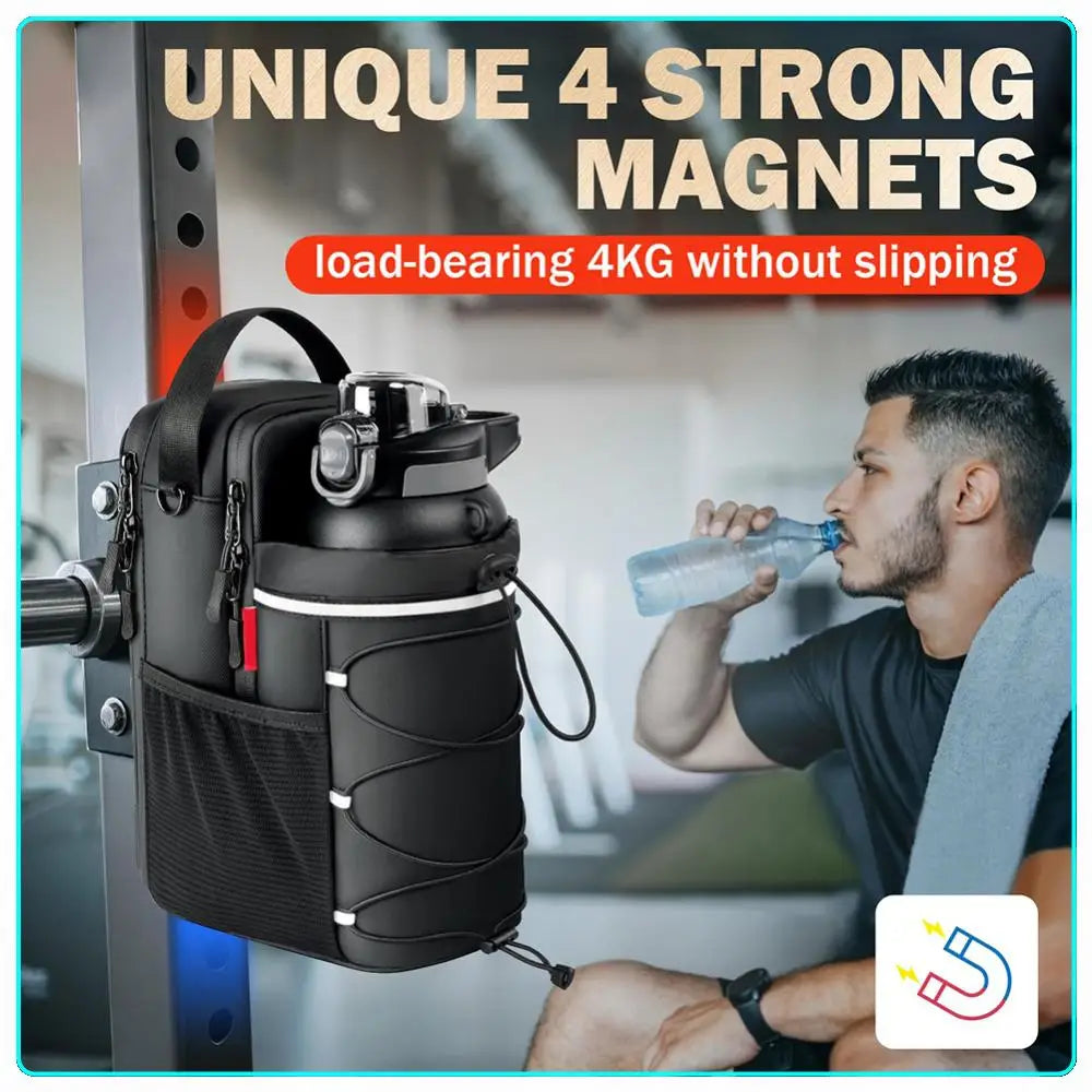 SuperStrong MagneticGym Bag Handbag Mobile Phone Bag Portable Fitness Water Bottle Bag Gym Storage Bag Accessories Strong Magnet
